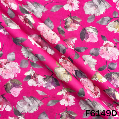 Digital Print Linen Cotton Fabric - F6149