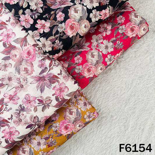 Printed Linen Cotton Fabric - F6154