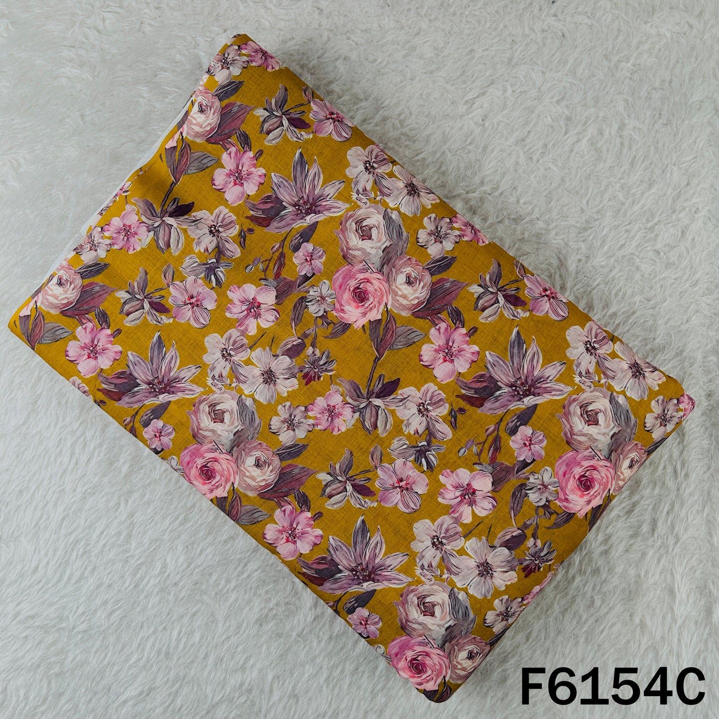 Printed Linen Cotton Fabric - F6154