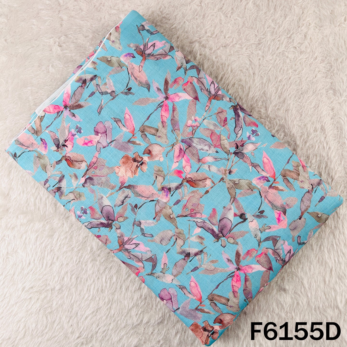 Printed Linen Cotton Fabric - F6155