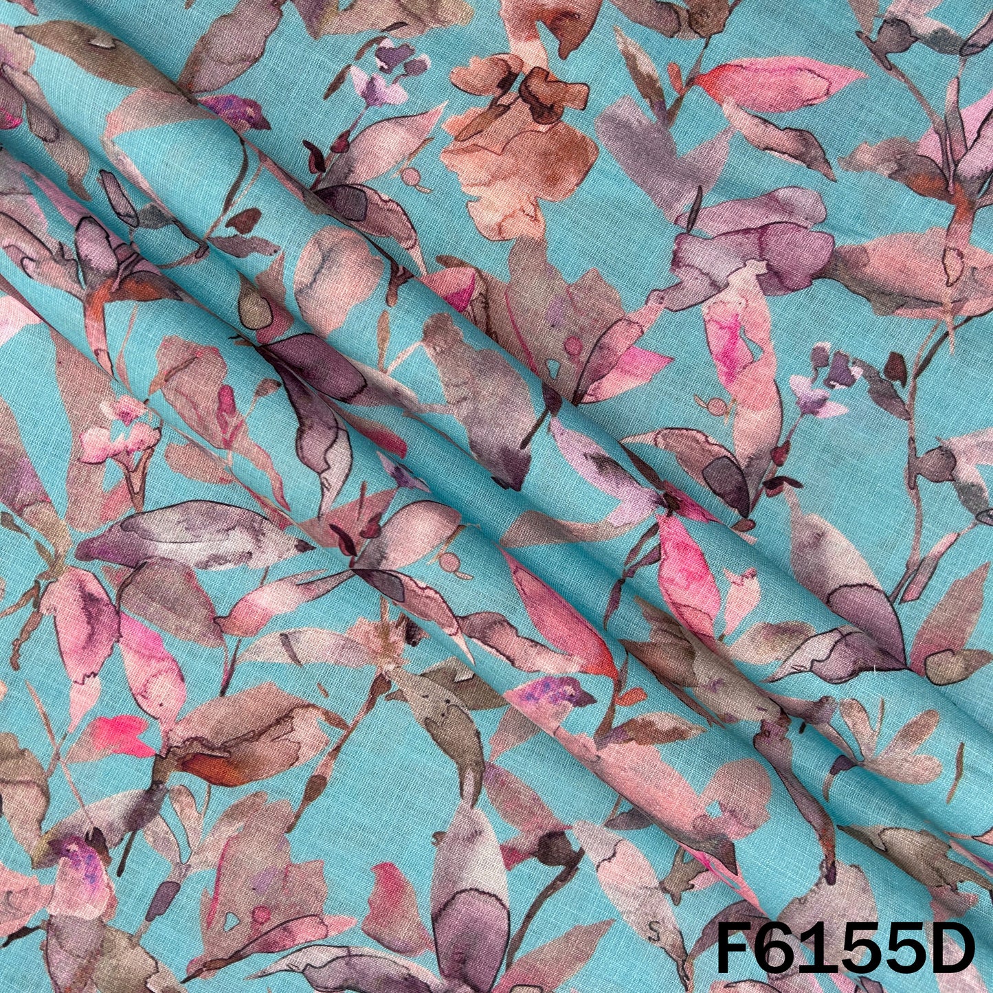 Printed Linen Cotton Fabric - F6155