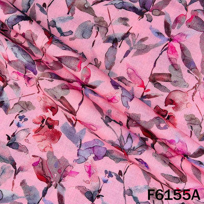 Printed Linen Cotton Fabric - F6155