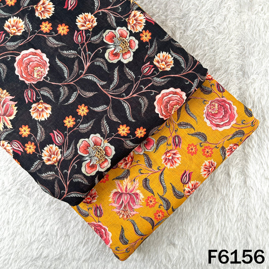Printed Linen Cotton Fabric - F6156
