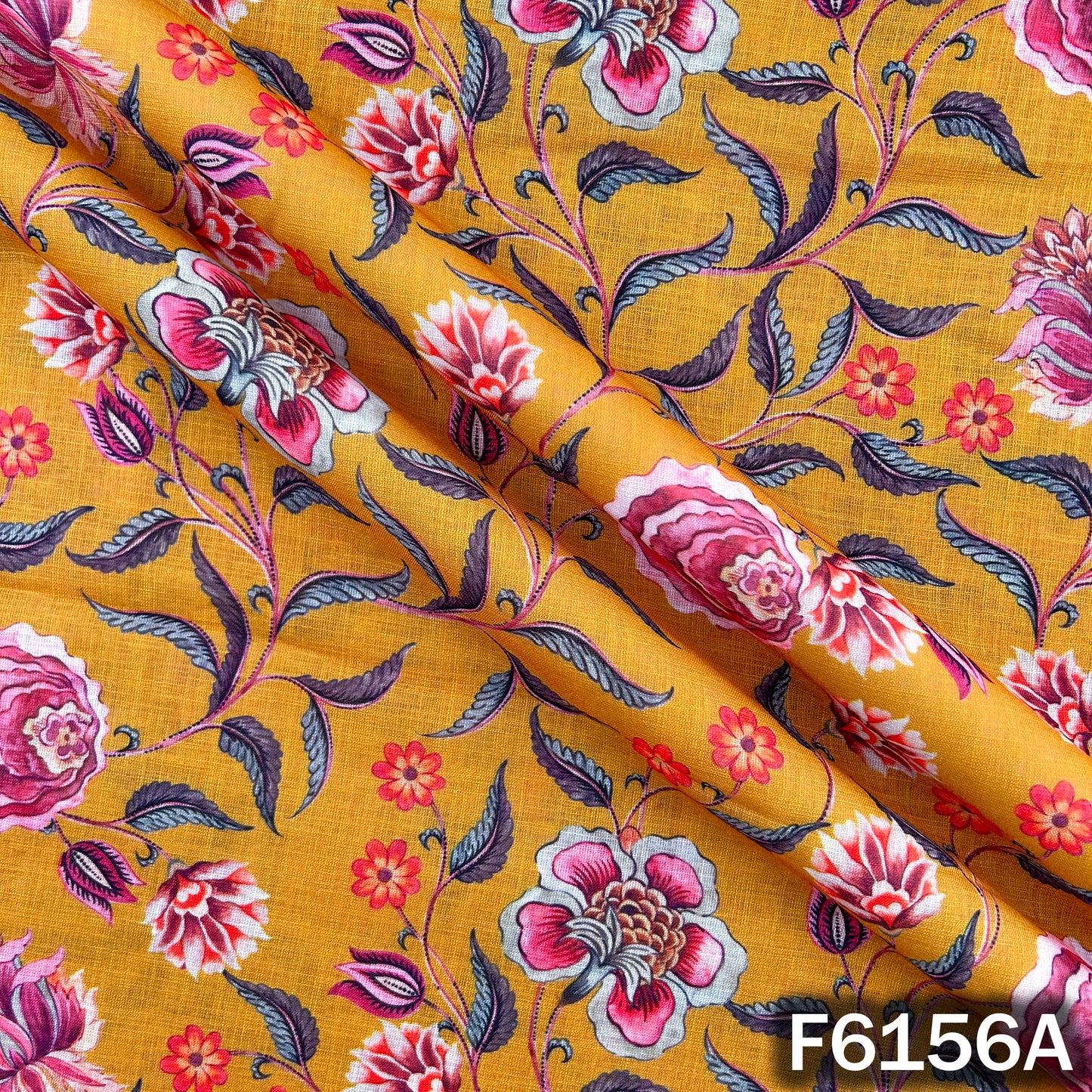 Printed Linen Cotton Fabric - F6156