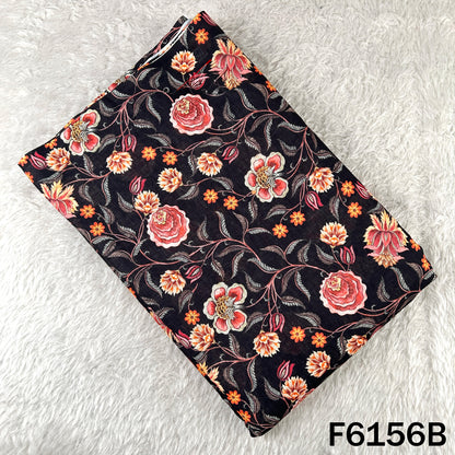 Printed Linen Cotton Fabric - F6156