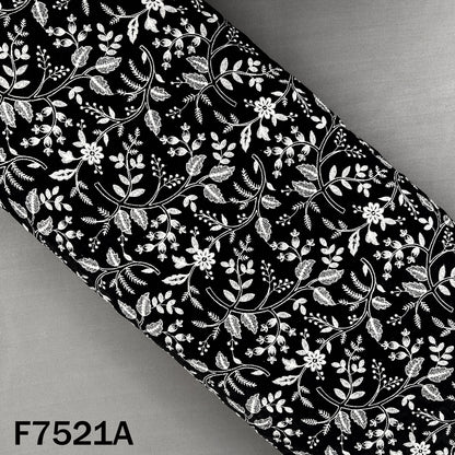 Thread Sequins Embroidered Velvet Fabric - F7521