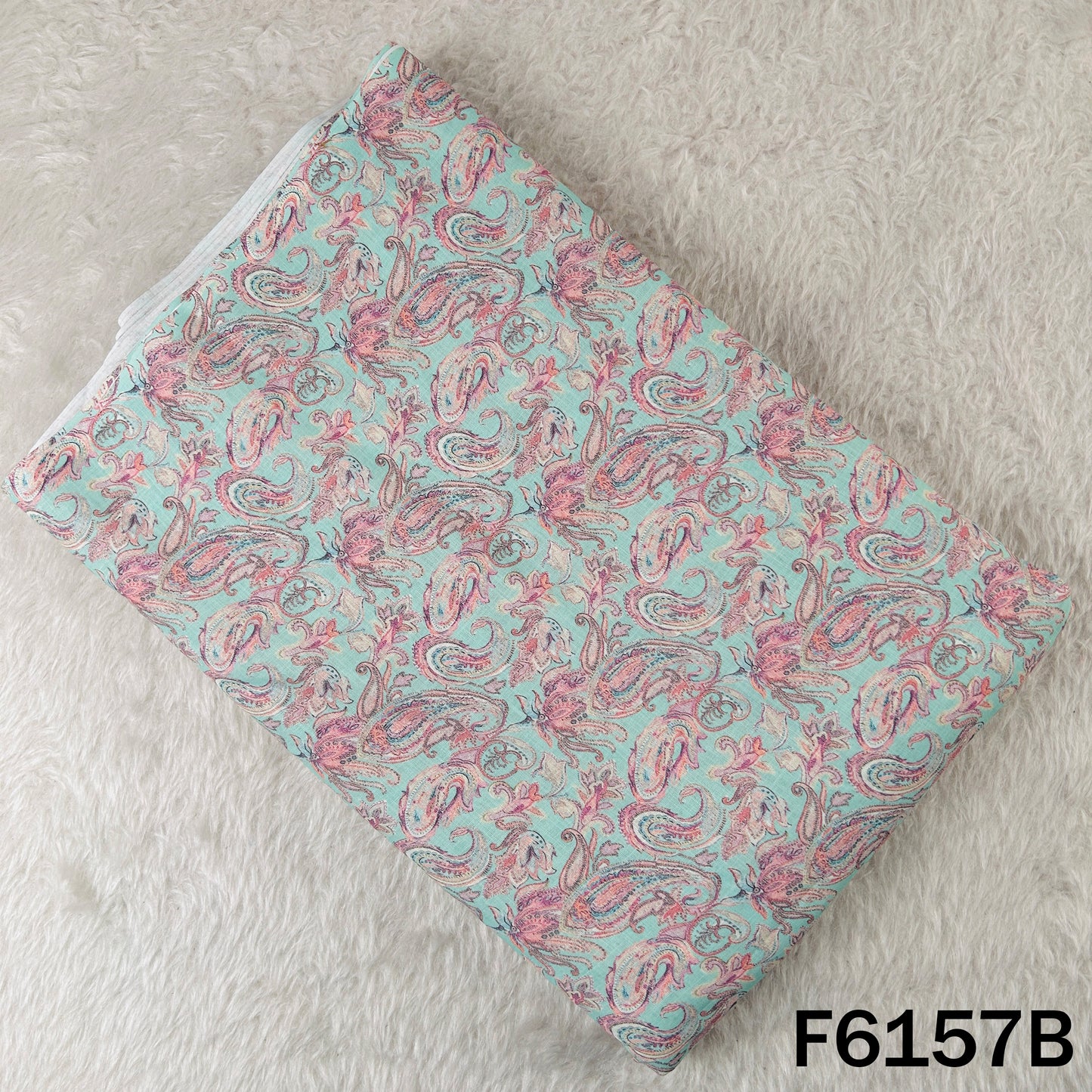 Printed Linen Cotton Fabric - F6157