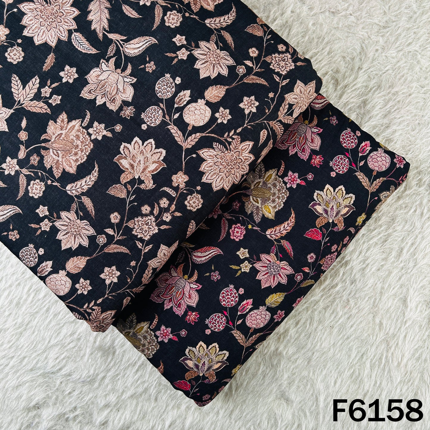 Printed Linen Cotton Fabric - F6158