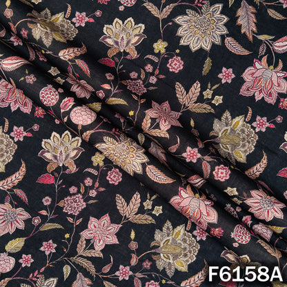 Printed Linen Cotton Fabric - F6158