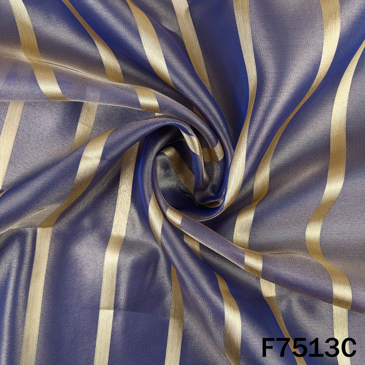 Stripes Tissue Organza Fabric - F7513