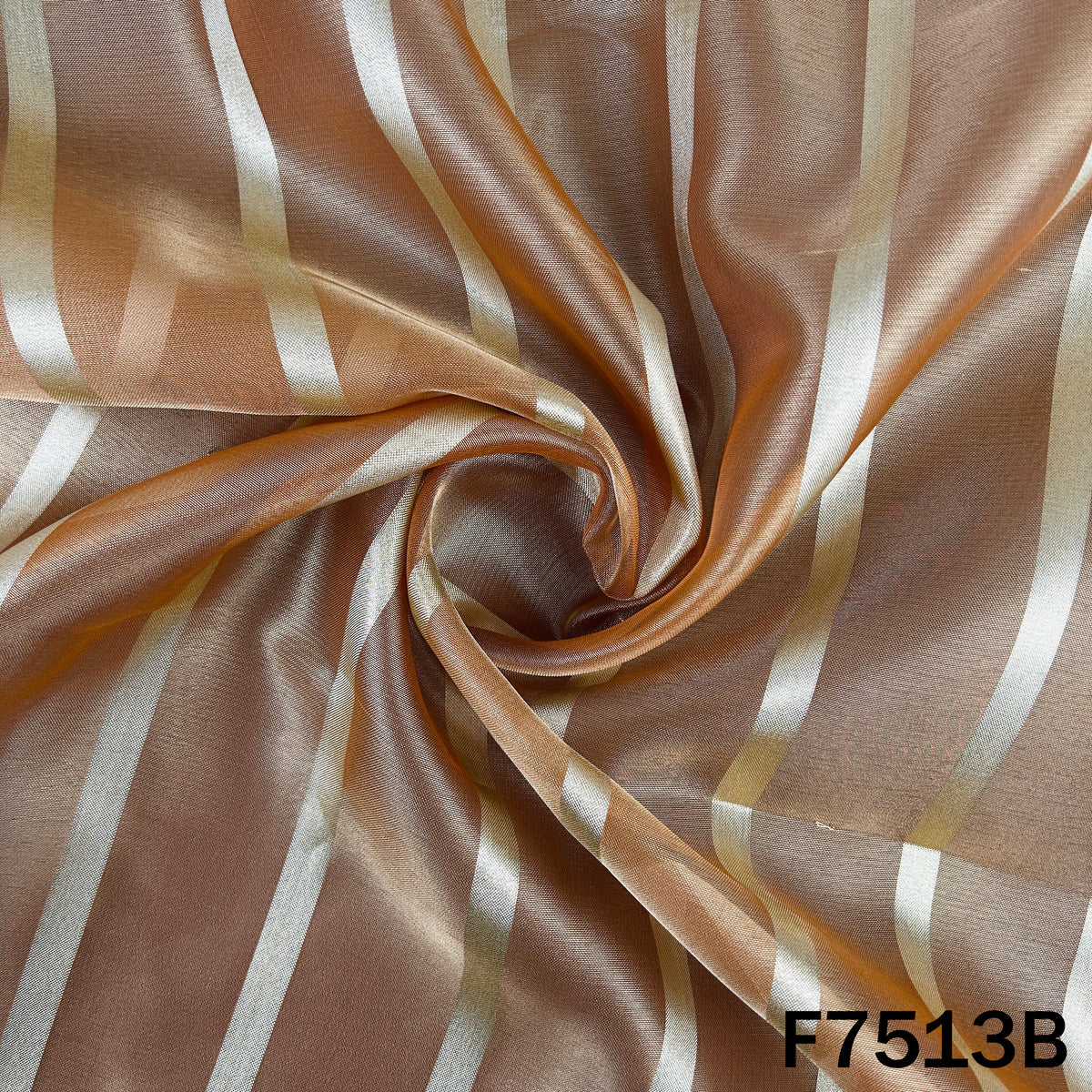 Stripes Tissue Organza Fabric - F7513