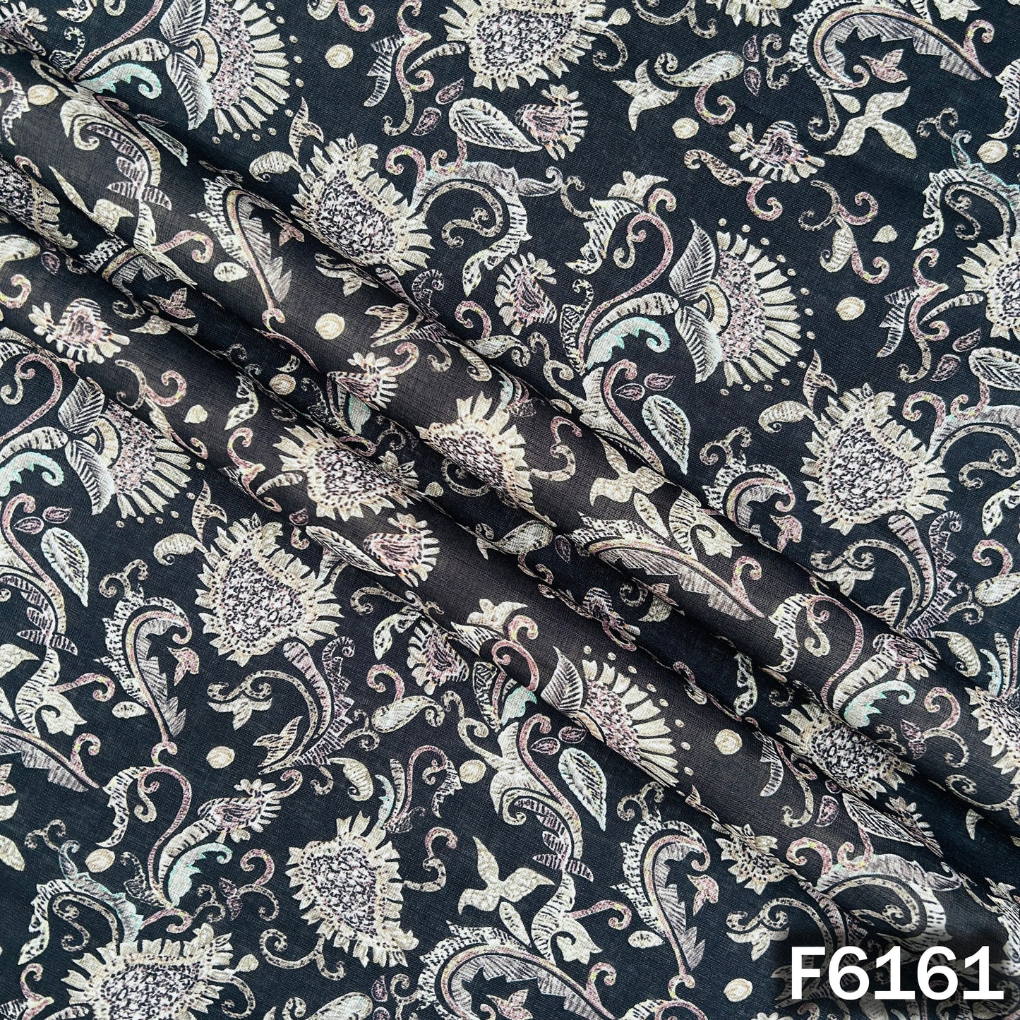 Printed Linen Cotton Fabric - F6161