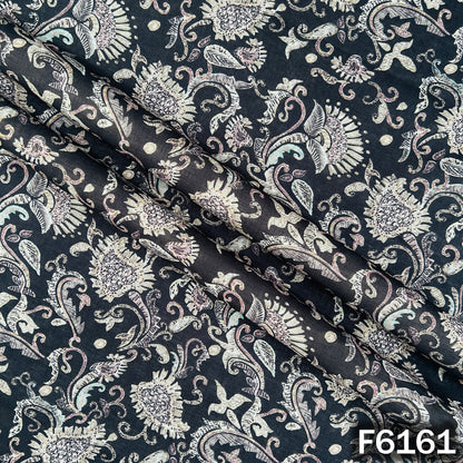 Printed Linen Cotton Fabric - F6161