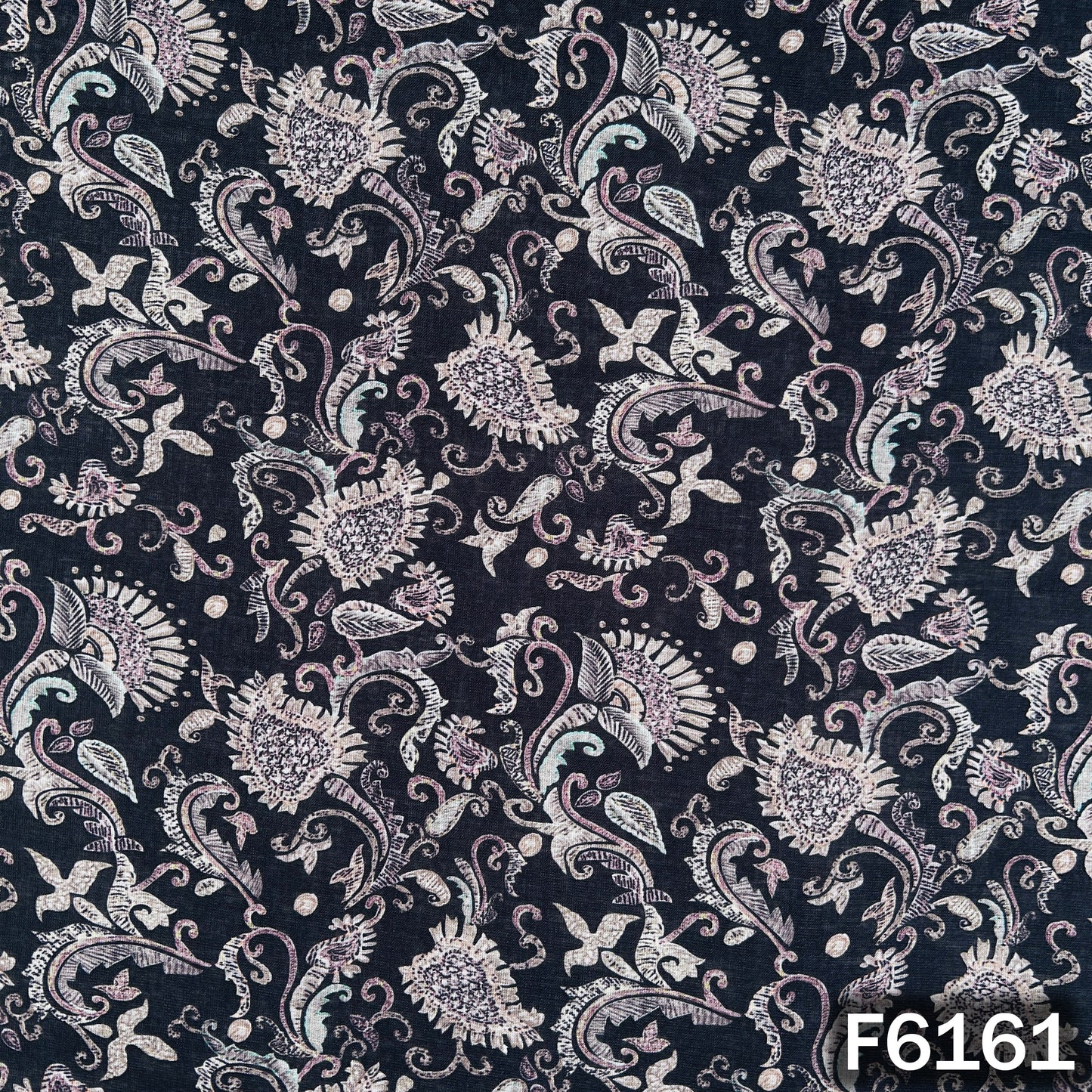 Printed Linen Cotton Fabric - F6161