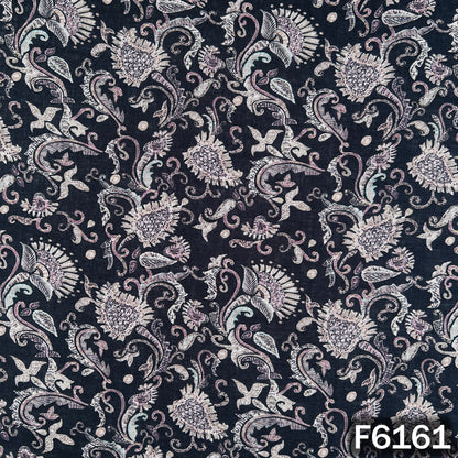 Printed Linen Cotton Fabric - F6161