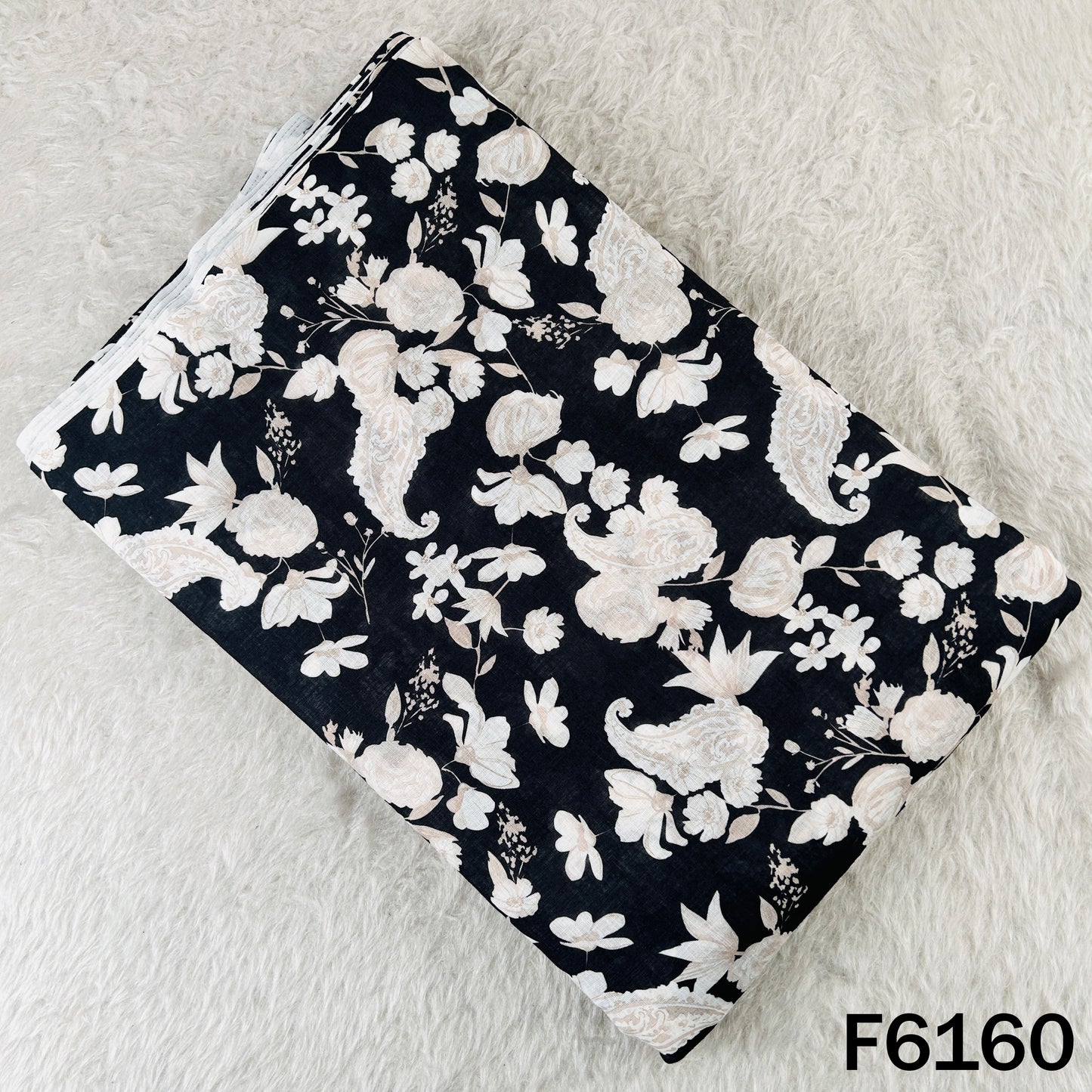 Printed Linen Cotton Fabric - F6160