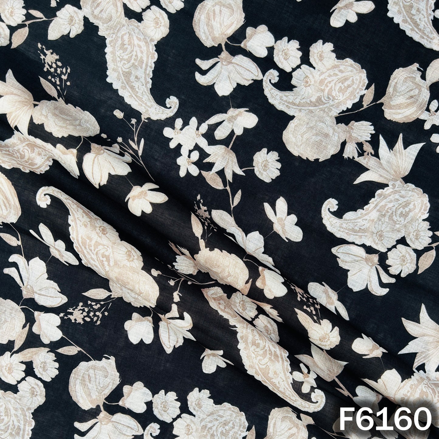 Printed Linen Cotton Fabric - F6160