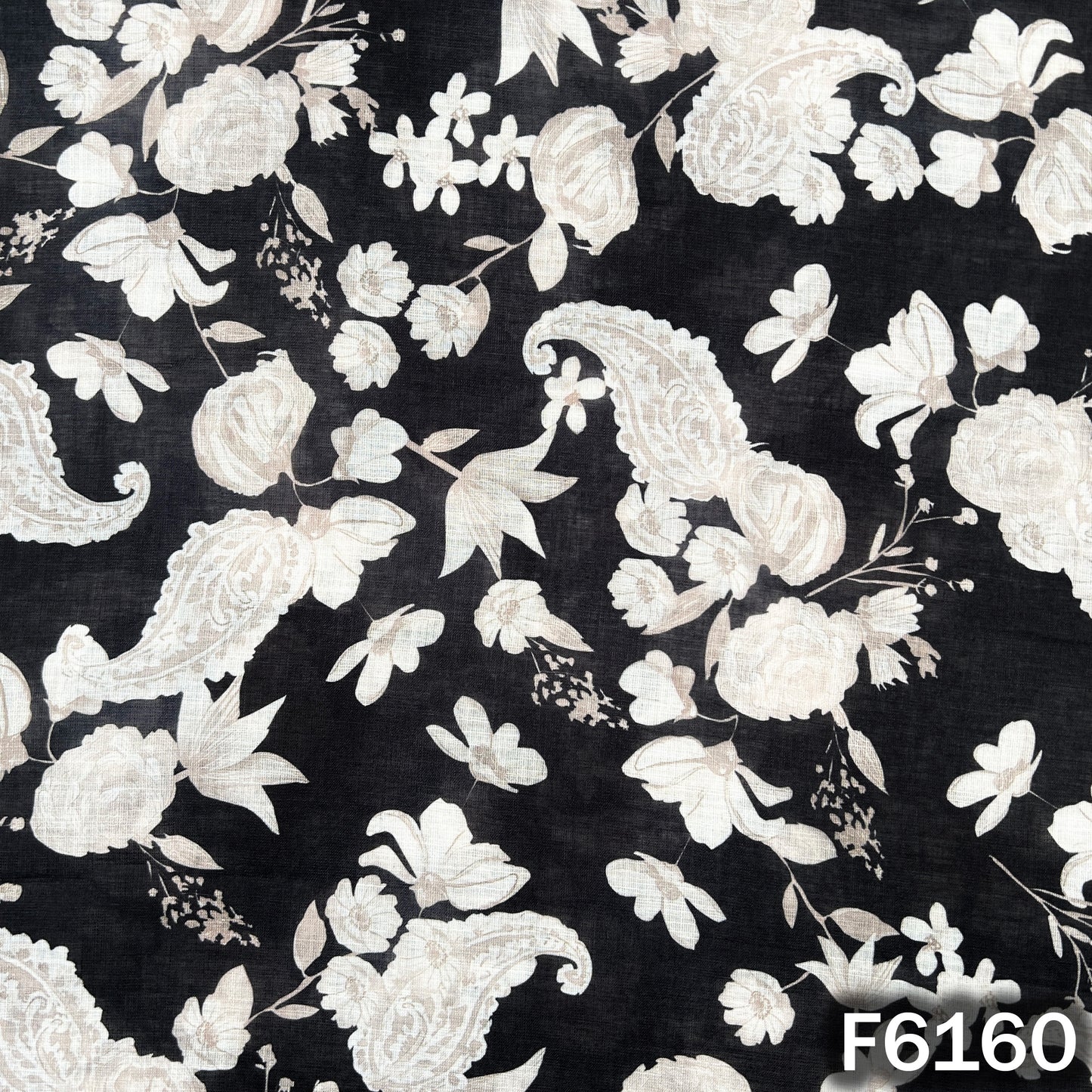 Printed Linen Cotton Fabric - F6160