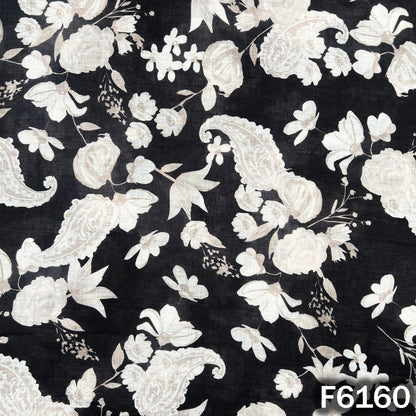 Printed Linen Cotton Fabric - F6160