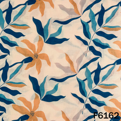 Printed Linen Cotton Fabric - F6162