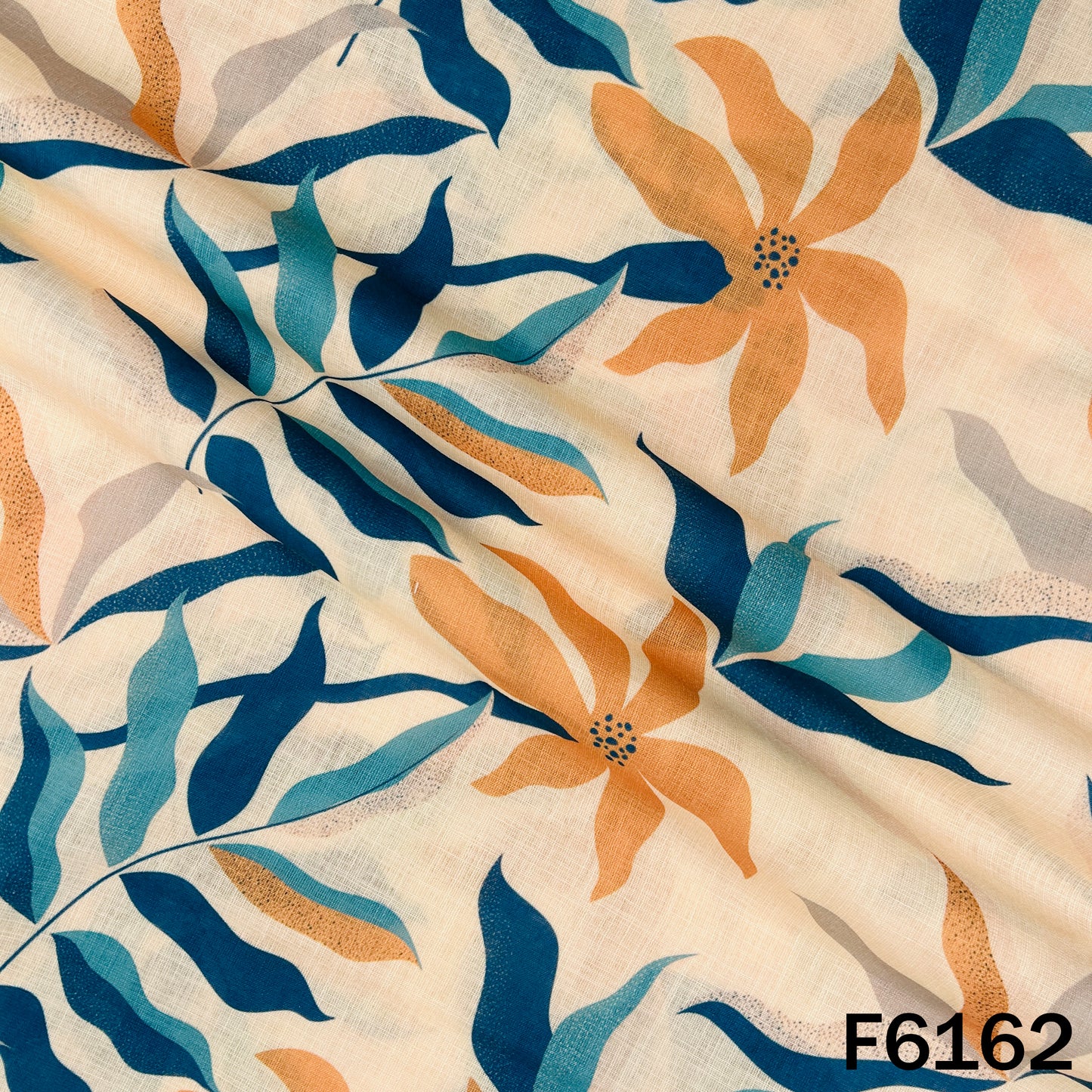 Printed Linen Cotton Fabric - F6162