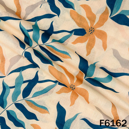 Printed Linen Cotton Fabric - F6162