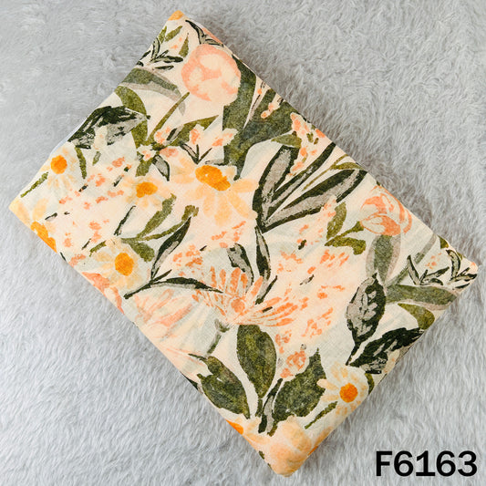 Printed Linen Cotton Fabric - F6163