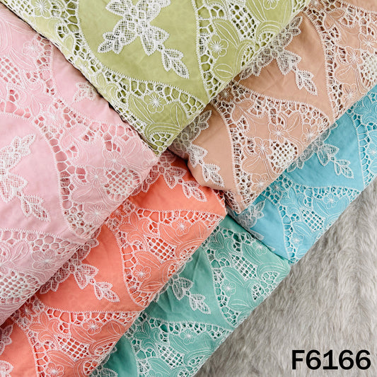 Imported Cut Work Crepe Fabric - F6166