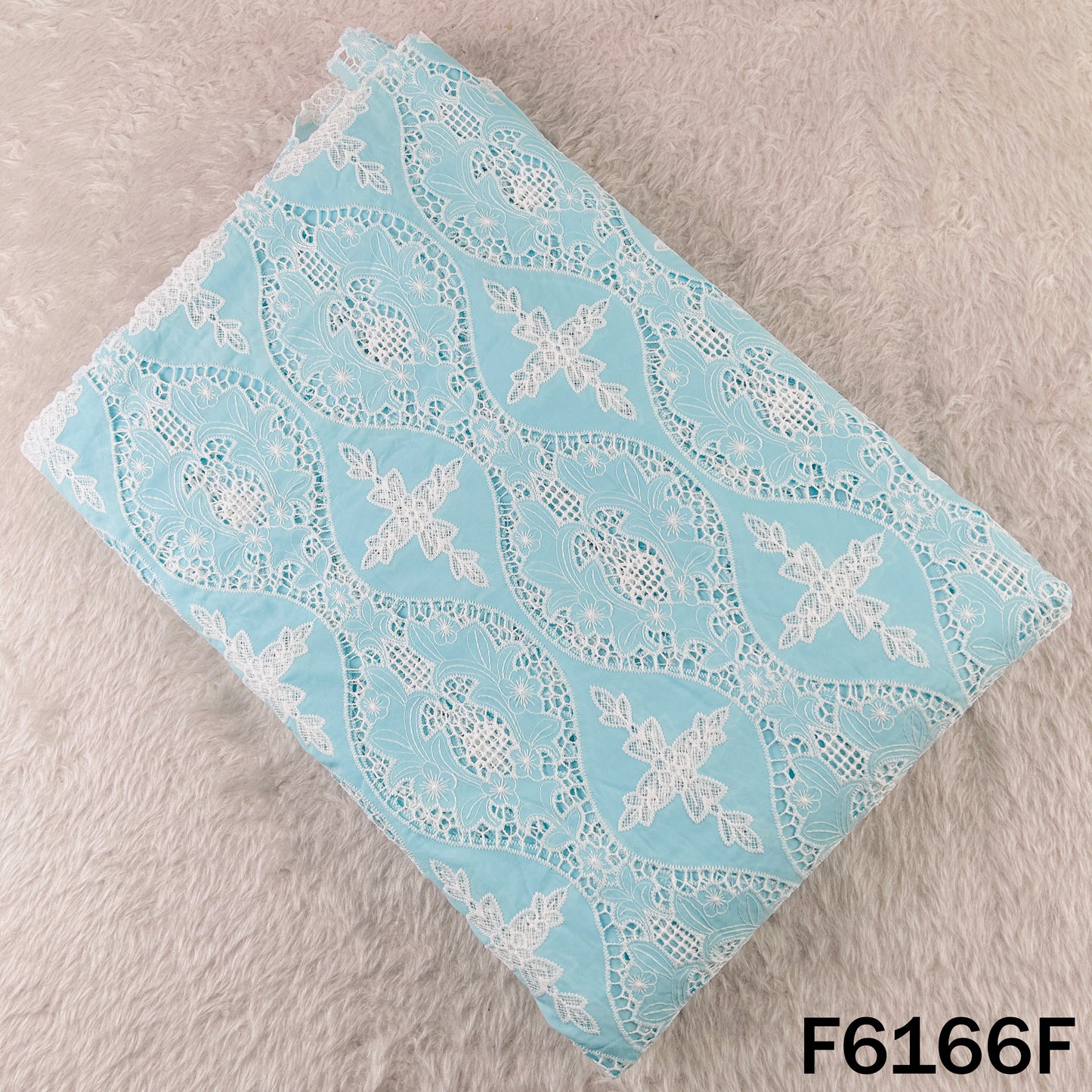Imported Cut Work Crepe Fabric - F6166