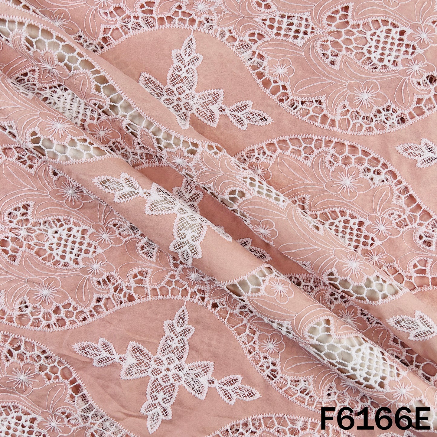 Imported Cut Work Crepe Fabric - F6166