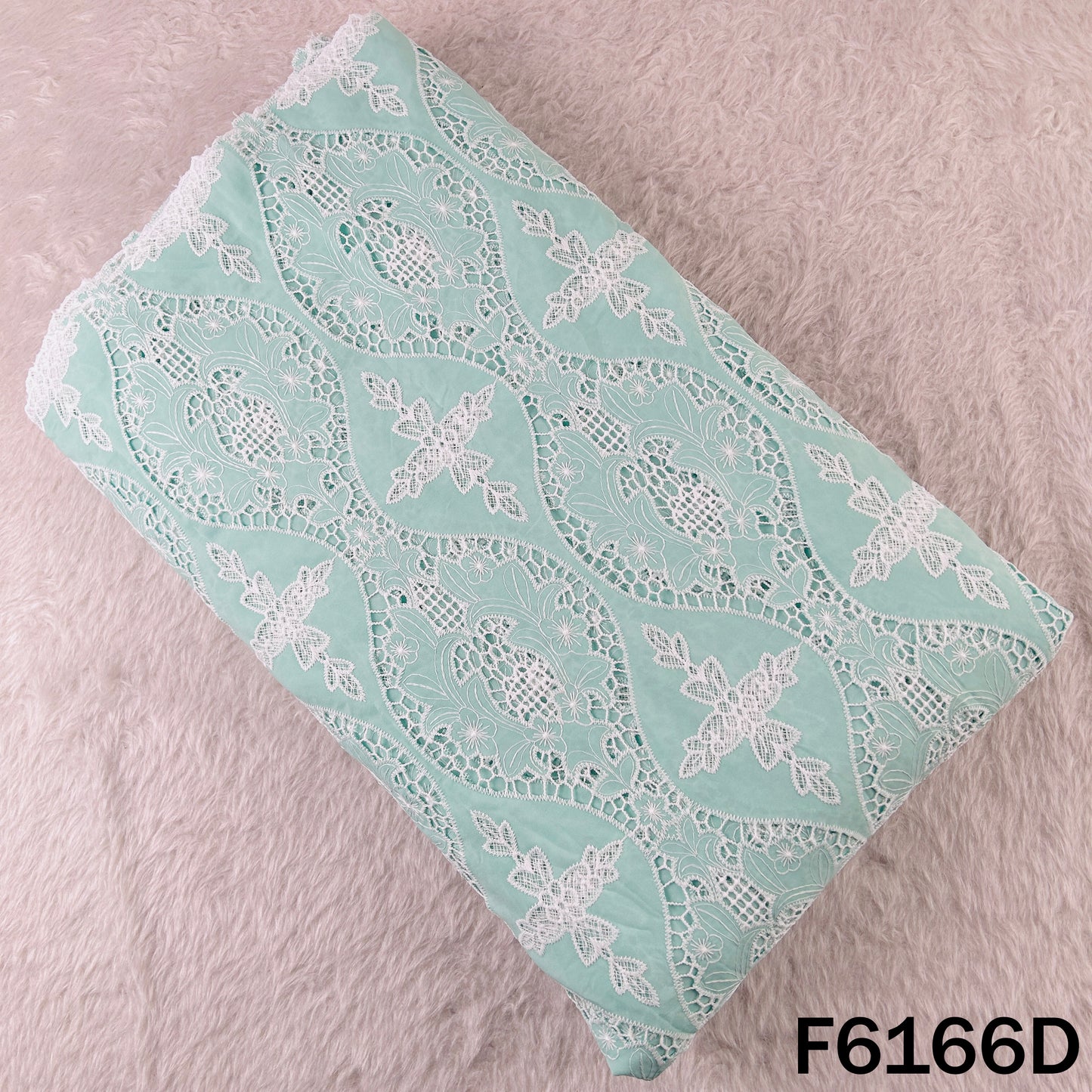 Imported Cut Work Crepe Fabric - F6166