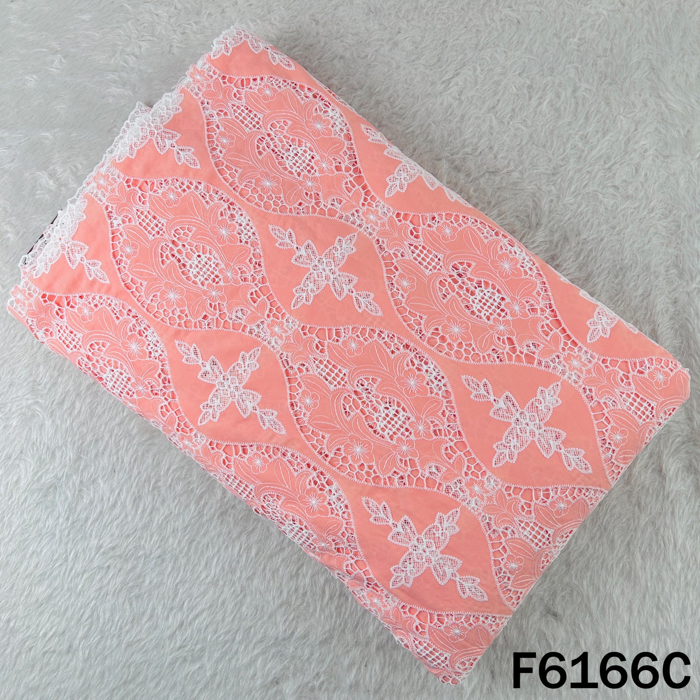 Imported Cut Work Crepe Fabric - F6166