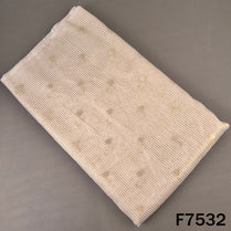Zari Buti Stripes Tissue Organza Fabric - F7532