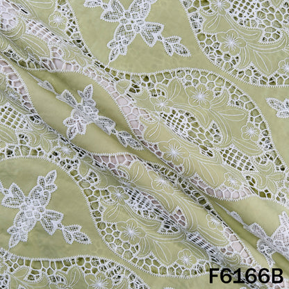 Imported Cut Work Crepe Fabric - F6166