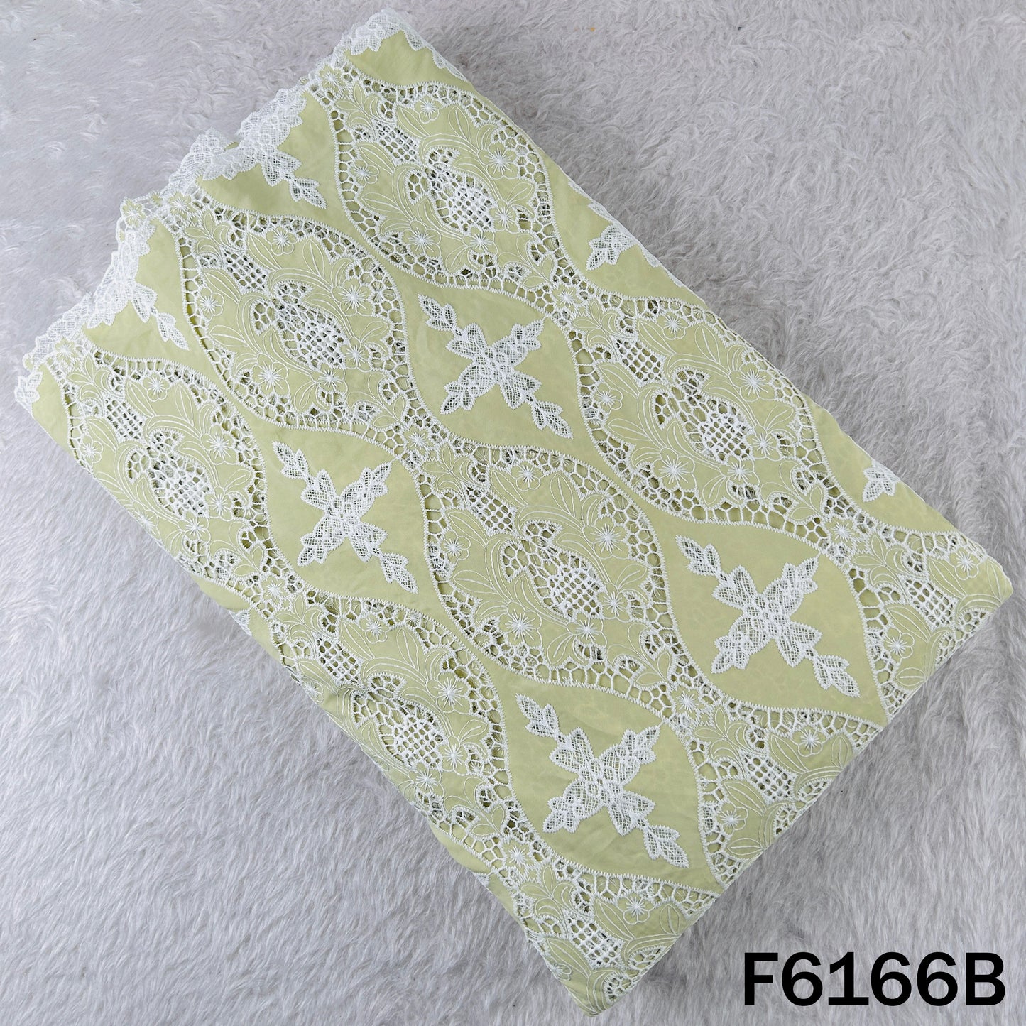 Imported Cut Work Crepe Fabric - F6166