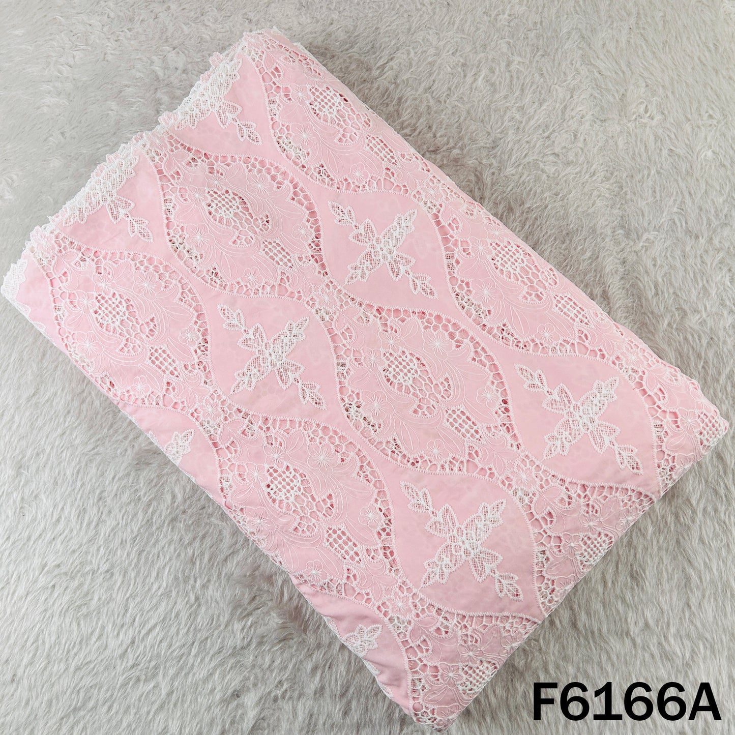 Imported Cut Work Crepe Fabric - F6166