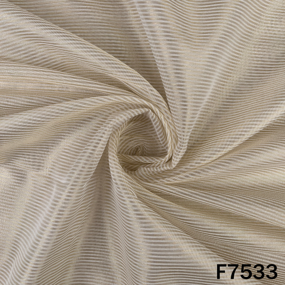 Stripes Tissue Organza Fabric - F7533