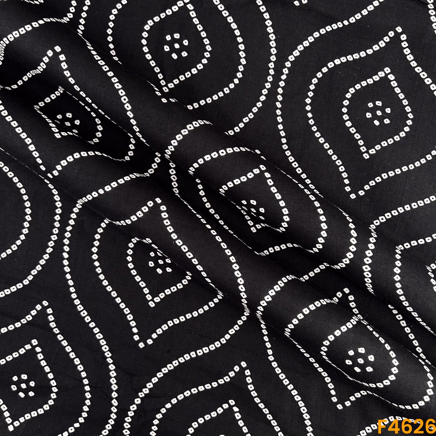 Bandhani Print Cambric Cotton Fabric- F4626