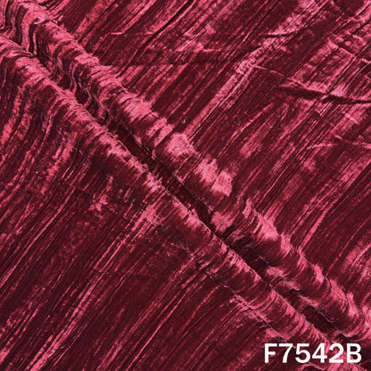 Cut Dana Zari Sequins Embroidered Crush Velvet Fabric - F7542