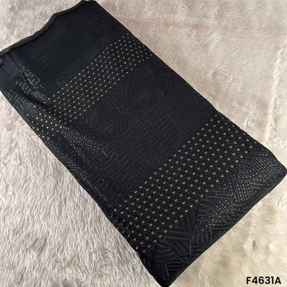 Thread Sequins Embroidered Raw Silk- F4631