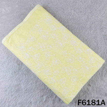 Thread Embroidered Kota Cotton Fabric - F6181