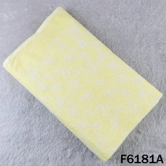 Thread Embroidered Kota Cotton Fabric - F6181