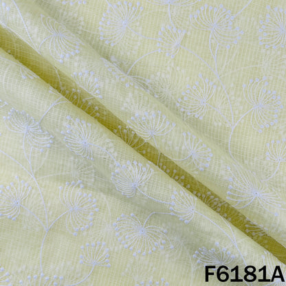 Thread Embroidered Kota Cotton Fabric - F6181