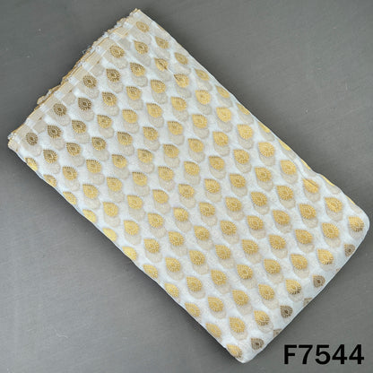 Dyeable Zari Work Georgette Fabric - F7544