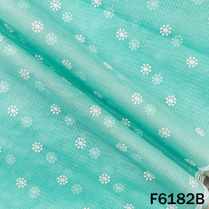 Thread Embroidered Kota Cotton Fabric - F6182