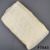 Dyeable Zari Work Brocade Silk Fabric - F7543
