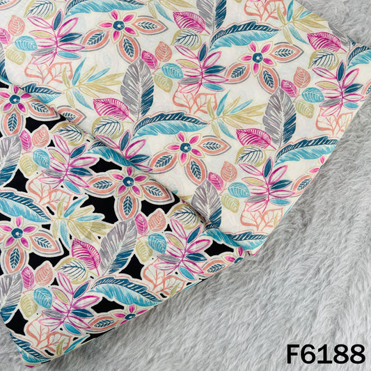 Digital Print Mul Cotton Fabric - F6188