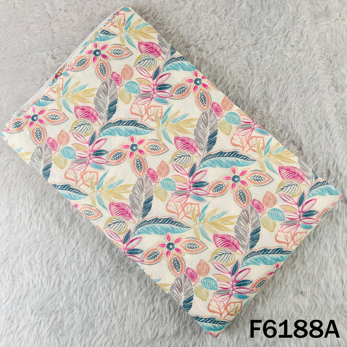 Digital Print Mul Cotton Fabric - F6188