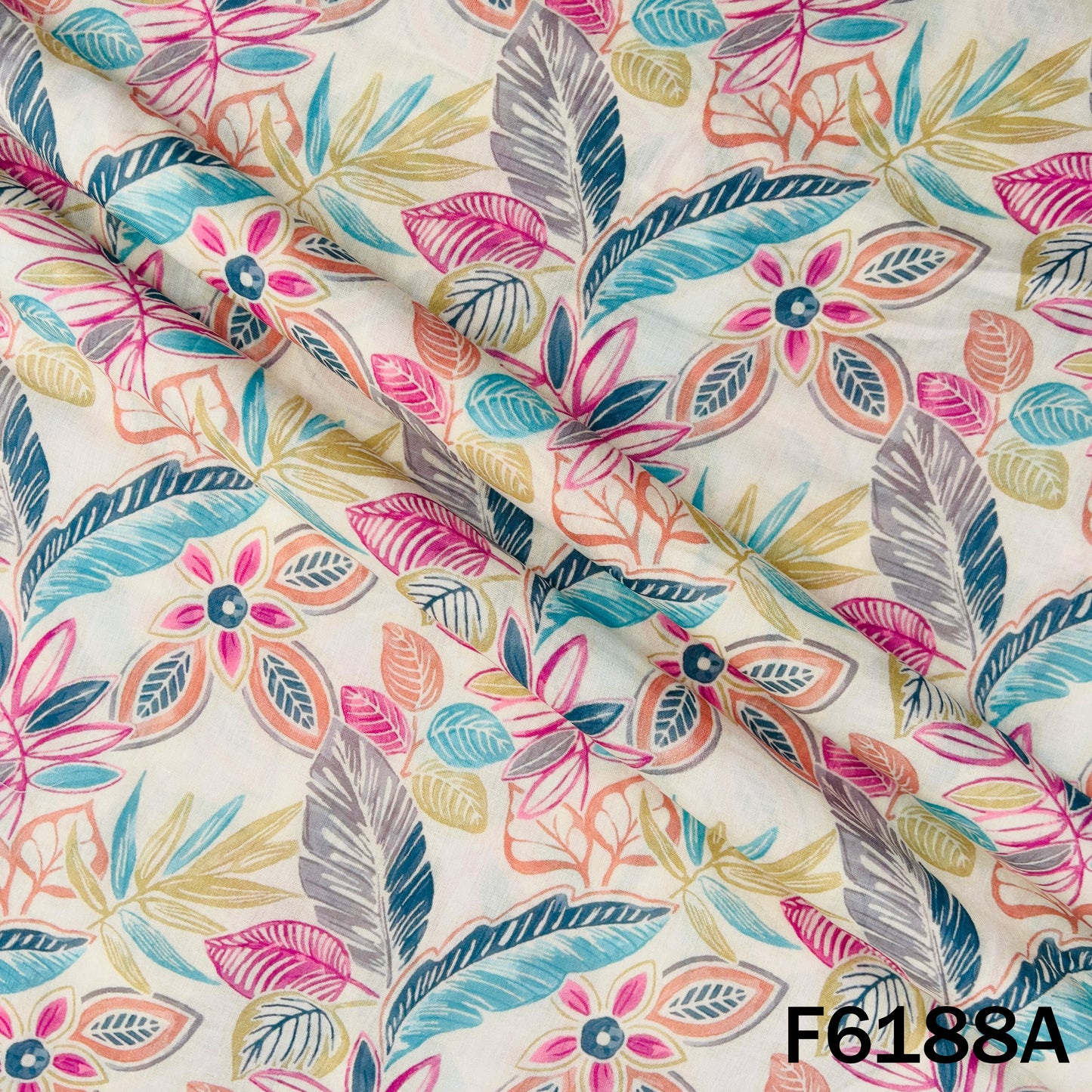 Digital Print Mul Cotton Fabric - F6188