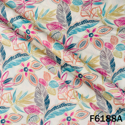 Digital Print Mul Cotton Fabric - F6188